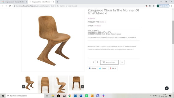 Image 1 of 4x Ernst Moeckl Kangeroe chair