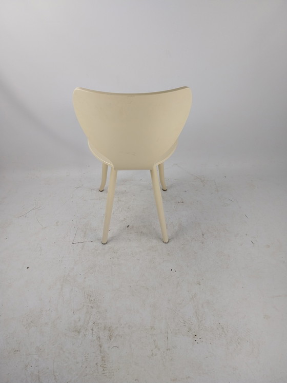 Image 1 of 3 x Linteloo tulipani eetkamerstoelen in off White in zeer goede originele conditie. 