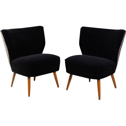 Paar clubfauteuils uit de Mid Century, 1950
