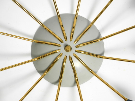 Image 1 of Zeer mooie grote 12-armige Mid Century Moderne messing Sputnik plafondlamp
