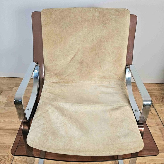 Image 1 of Paar vintage fauteuils van plexiglas en chroom voor Apelbaum Esthétique, 1970