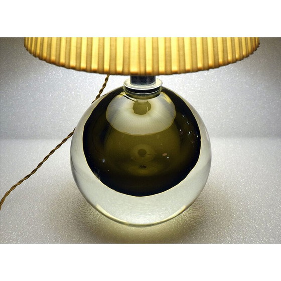 Image 1 of Mid Century tafellamp van Flavio Poli voor Seguso Murano, jaren 1950