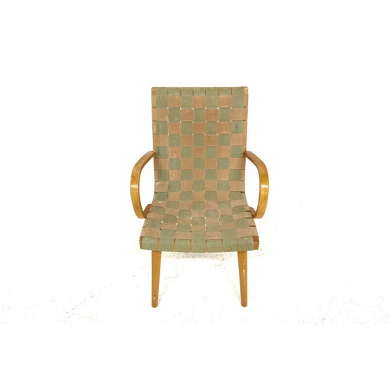 Image 1 of Scandinavische vintage beukenhouten fauteuil, Zweden 1970