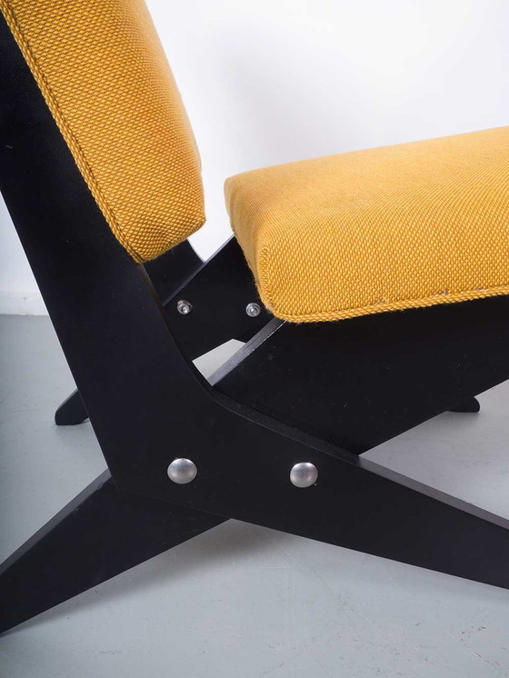 Image 1 of Nieuw Gestoffeerde Scissor Stoel FB18 – Jan van Grunsven – Pastoe