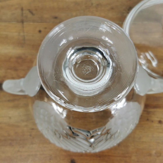 Image 1 of Vintage Serveerschaal Van Kristal Glas Met Deksel, Glazen Schaal