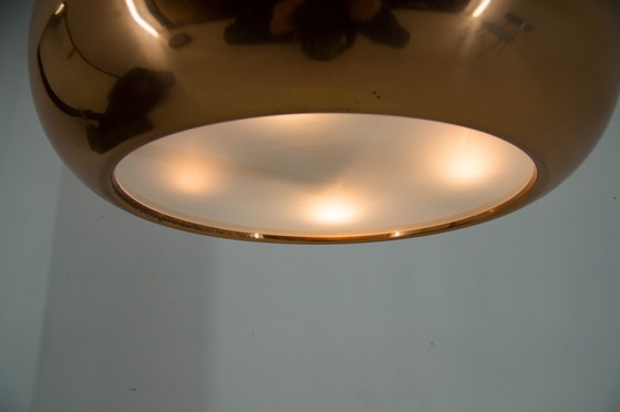 Image 1 of Bauhaus / Functionalistische Koperen Kroonluchter UFO, jaren 1930