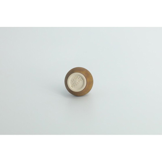 Image 1 of Set van 4 vintage bruin steengoed collectible vazen door Gunnar Borg voor Höganäs Ceramics, Zweden 1960