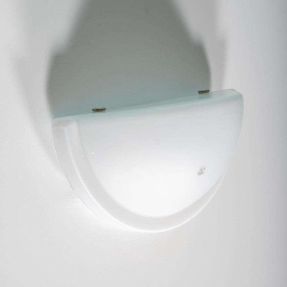 Image 1 of Space age Peil & Putzler glazen wandlamp, minimalist scone