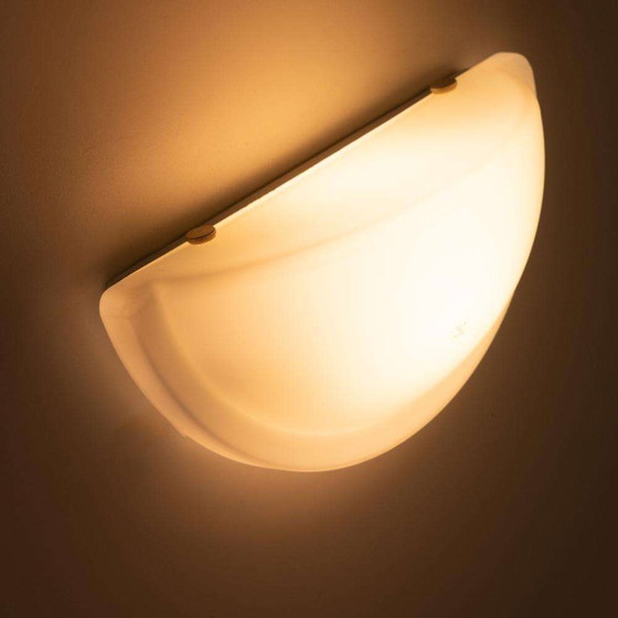 Image 1 of Space age Peil & Putzler glazen wandlamp, minimalist scone