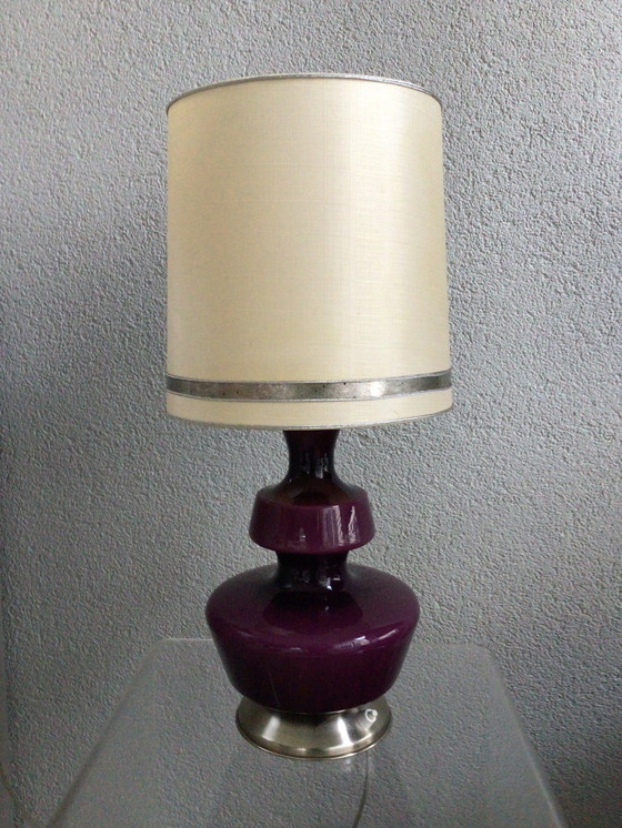 Image 1 of Vintage Holmegaard Lamp Met Kap In Eersteklas Conditie 