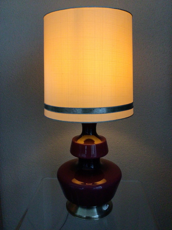 Image 1 of Vintage Holmegaard Lamp Met Kap In Eersteklas Conditie 