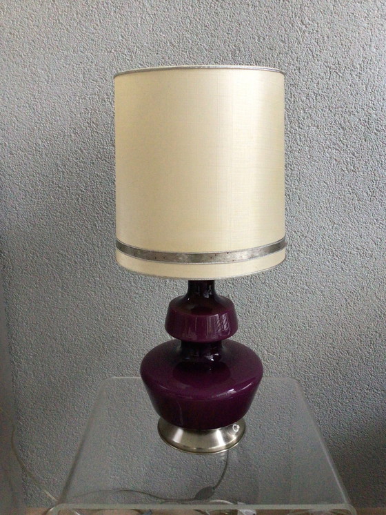 Image 1 of Vintage Holmegaard Lamp Met Kap In Eersteklas Conditie 