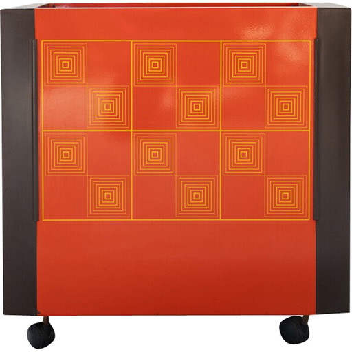 Vintage plastic en aluminium elektrisch fornuis voor Olympique, Italië 1970