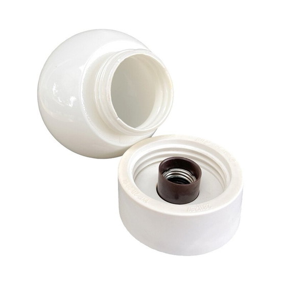 Image 1 of Vintage wit glazen wandlamp voor Elektrosvit Nové Zámky, Tsjecho-Slowakije 1960