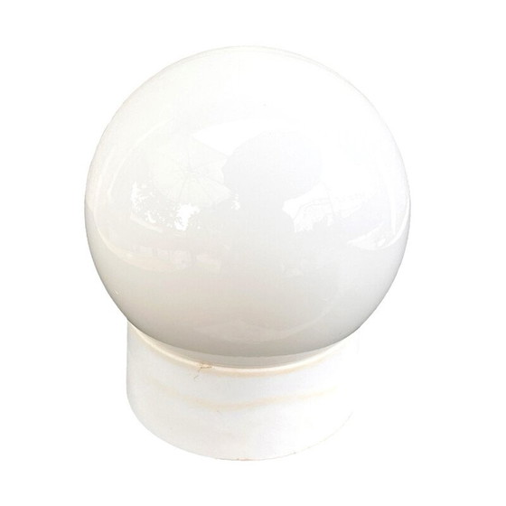 Image 1 of Vintage wit glazen wandlamp voor Elektrosvit Nové Zámky, Tsjecho-Slowakije 1960