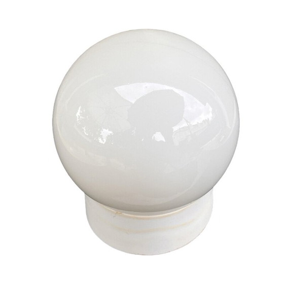 Image 1 of Vintage wit glazen wandlamp voor Elektrosvit Nové Zámky, Tsjecho-Slowakije 1960