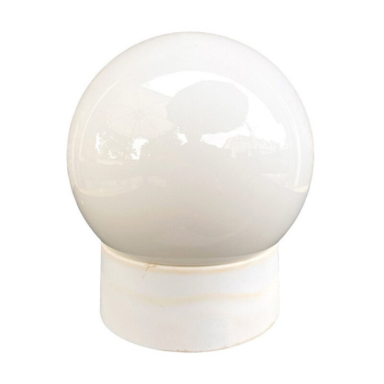 Image 1 of Vintage wit glazen wandlamp voor Elektrosvit Nové Zámky, Tsjecho-Slowakije 1960