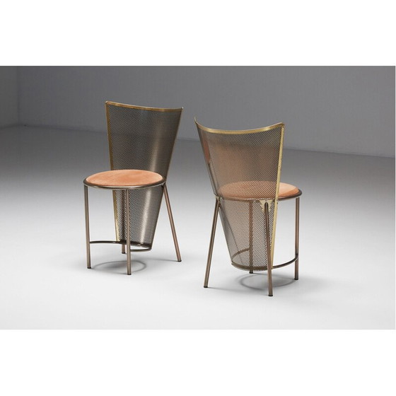 Image 1 of Set van 12 vintage Expo '92 koperen stoelen door Frans Van Praet, 1992