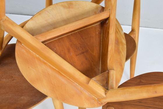 Image 1 of Fh4103 Hart eetkamerstoelen van Hans Wegner voor Fritz Hansen, Denemarken, 1950S, set van 4