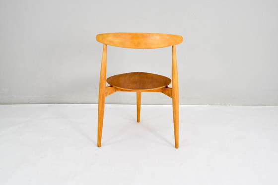 Image 1 of Fh4103 Hart eetkamerstoelen van Hans Wegner voor Fritz Hansen, Denemarken, 1950S, set van 4