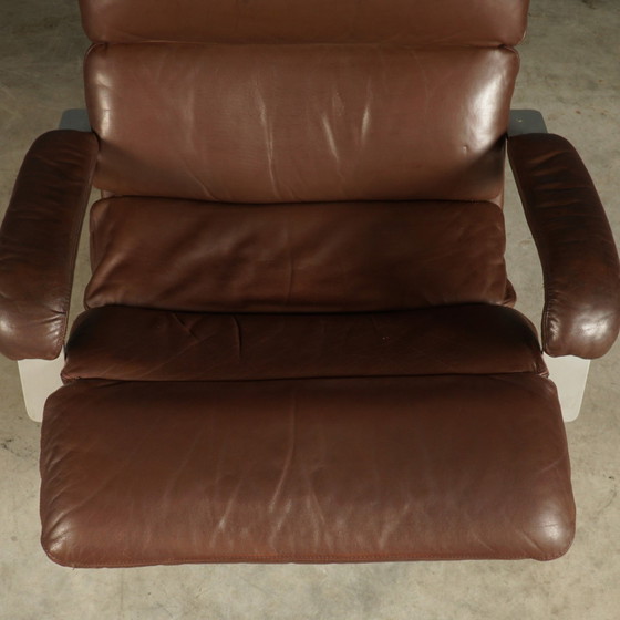 Image 1 of Loungefauteuil – Bruin Leder – Hans Kaufeld – Jaren 60