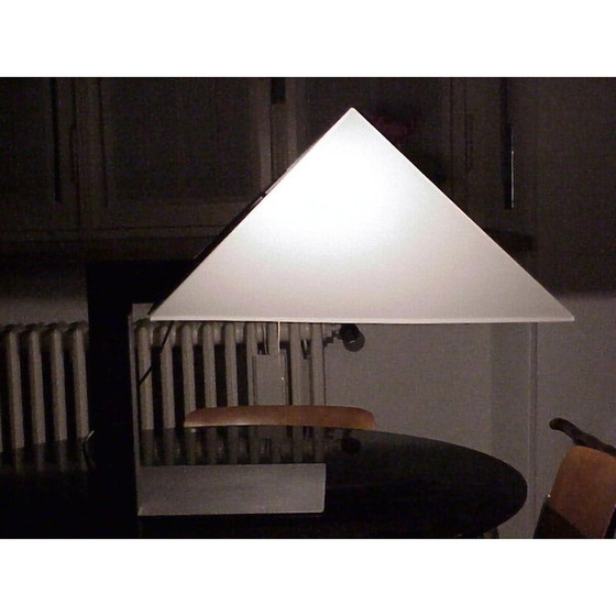 Image 1 of Vintage zwart gelakte metalen tafellamp "Pitagora" van Elio Martinelli voor Martinelli Luce, 1970