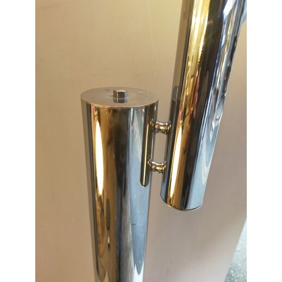 Image 1 of Modernistische vintage vloerlamp van verchroomd metaal