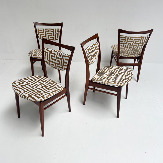 Image 1 of Set Van 4 Stockholm Stoelen Van Louis Van Teeffelen, 1950'S