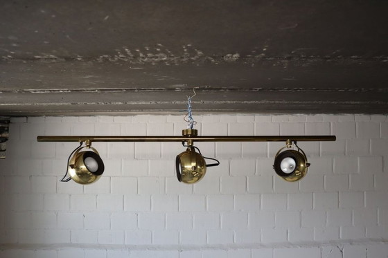 Image 1 of Set of vintage brass ceiling and wall lamps by Sische leuchten, Germany 1960's.