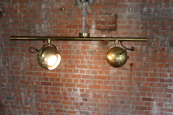 Image 1 of Set of vintage brass ceiling and wall lamps by Sische leuchten, Germany 1960's.