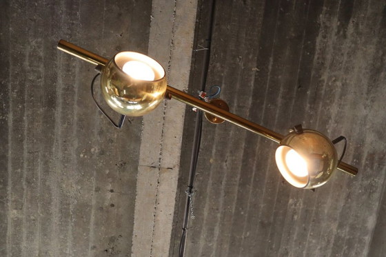 Image 1 of Set of vintage brass ceiling and wall lamps by Sische leuchten, Germany 1960's.