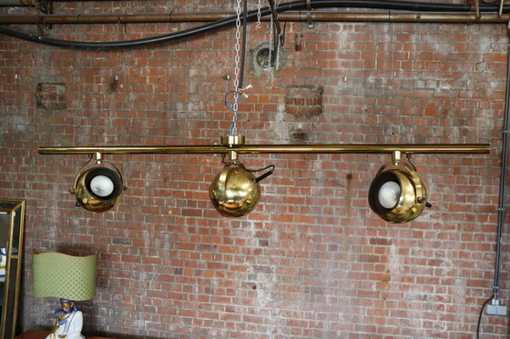 Image 1 of Set of vintage brass ceiling and wall lamps by Sische leuchten, Germany 1960's.