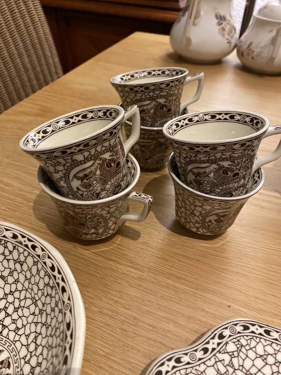 Image 1 of 1780 Chinese Bird Adams Complete Espresso/koffieservies