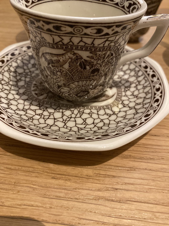 Image 1 of 1780 Chinese Bird Adams Complete Espresso/koffieservies