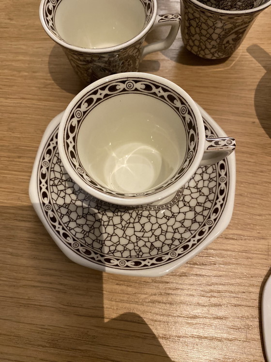 Image 1 of 1780 Chinese Bird Adams Complete Espresso/koffieservies