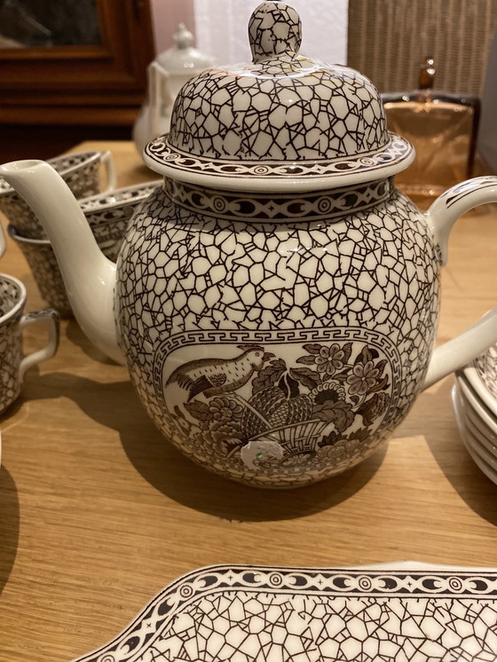 Image 1 of 1780 Chinese Bird Adams Complete Espresso/koffieservies