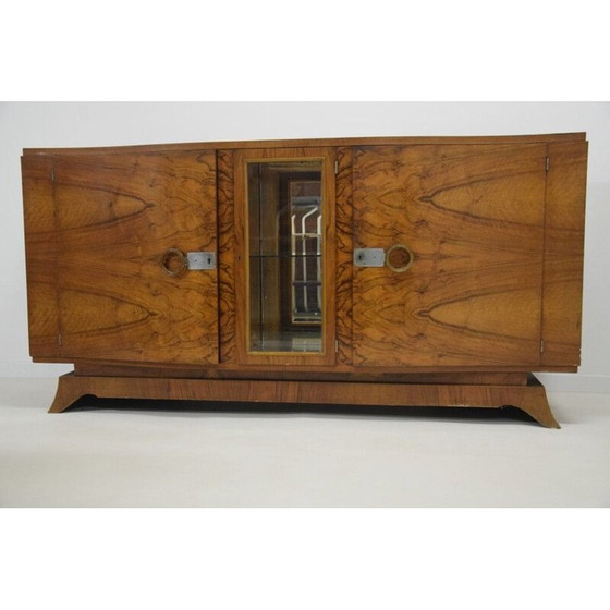 Image 1 of Vintage art deco dressoir met notenhouten credenza, 1930