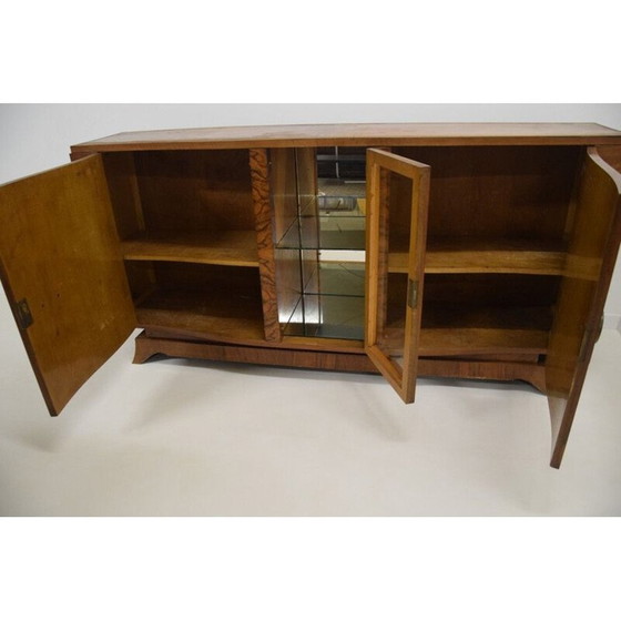 Image 1 of Vintage art deco dressoir met notenhouten credenza, 1930