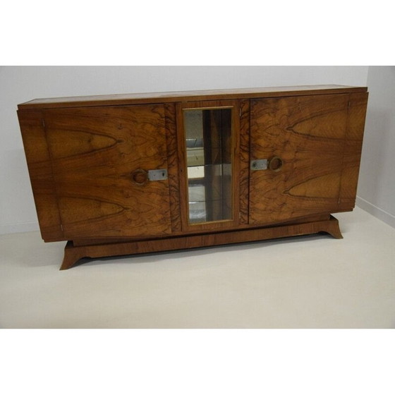 Image 1 of Vintage art deco dressoir met notenhouten credenza, 1930