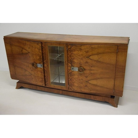 Image 1 of Vintage art deco dressoir met notenhouten credenza, 1930