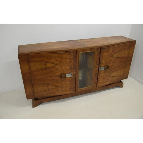 Image 1 of Vintage art deco dressoir met notenhouten credenza, 1930