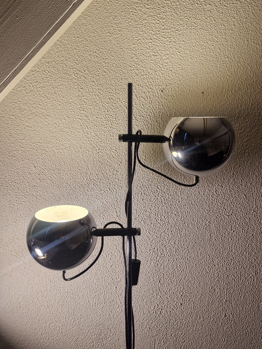 Vintage space age bollen vloerlamp