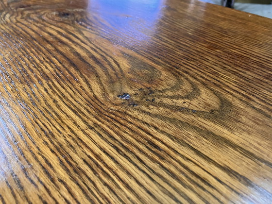 Image 1 of Brutalist Eiken Seventies Sidetable Salontafel Bankje