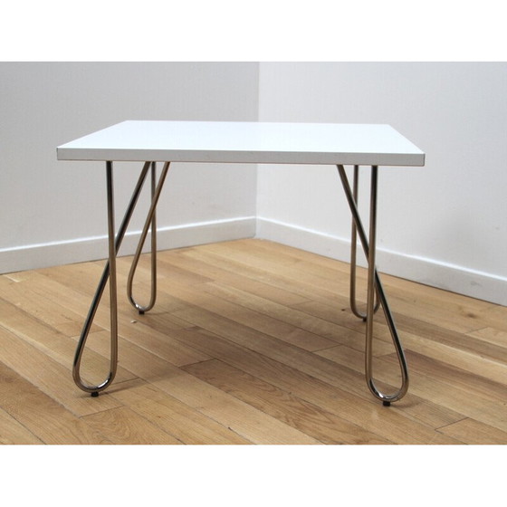 Image 1 of Vintage salontafel in aluminium en chroom voor Kinnarps
