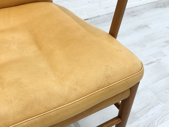 Image 1 of Set Van 2 Vintage Ole Wanscher Stoelen | Colonial Chair | Leer