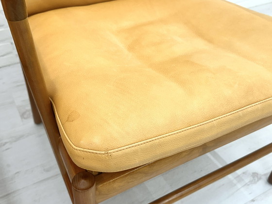 Image 1 of Set Van 2 Vintage Ole Wanscher Stoelen | Colonial Chair | Leer