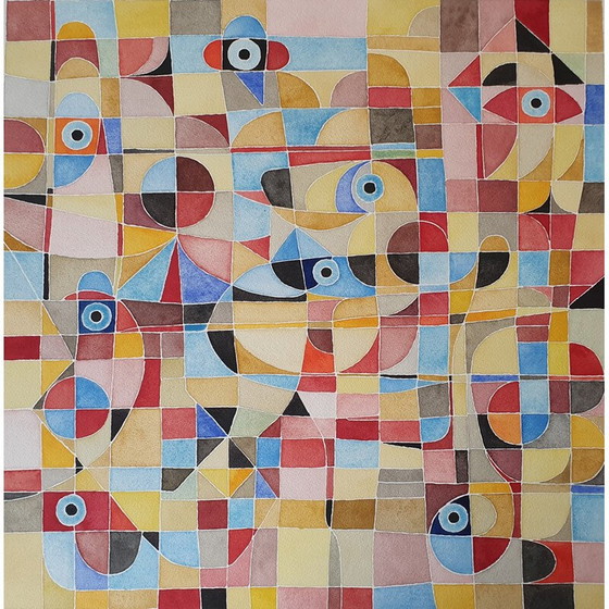 Image 1 of Vintage aquarel op papier n 395 door Jérémie Iordanoff, 2007