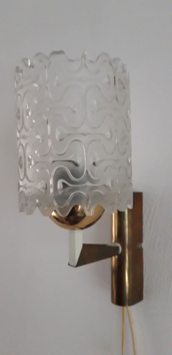 Image 1 of Vintage wandlamp glas