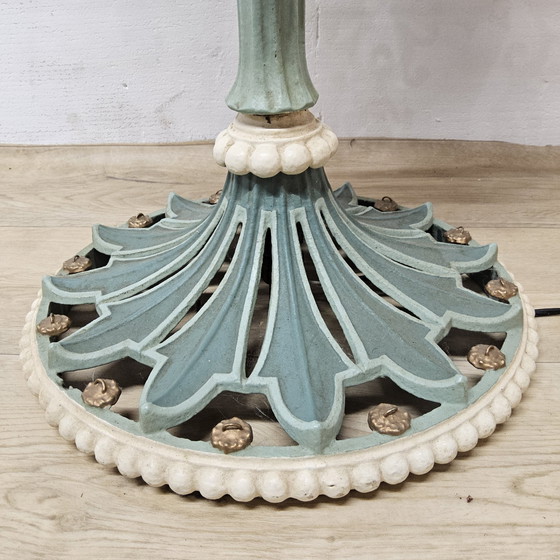 Image 1 of Unieke Victoriaanse Gietijzeren Vloerlamp Art Nouveau Franse Staande Lamp