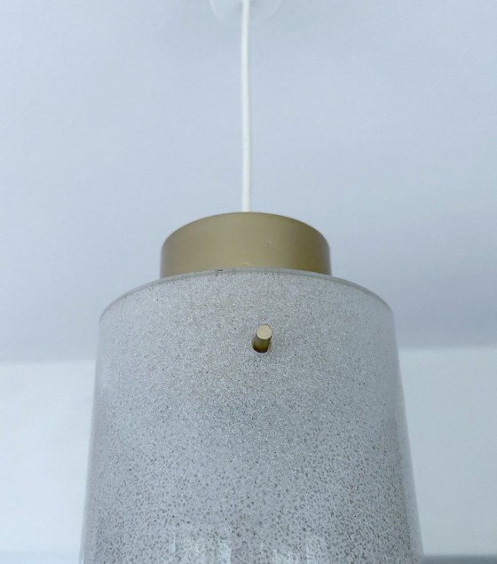 Image 1 of Zeer grote Mid Century glazen hanglamp